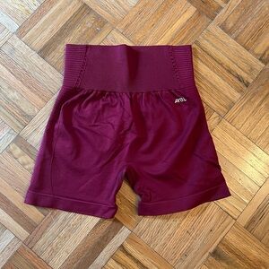 AYBL Deep Red High-Rise Shorts